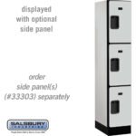 12" Wide Triple Tier Designer Wood Locker - 1 Wide - 5 Feet High - 18" Deep by Salsbury - Image 16
