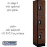 12" Wide Triple Tier Designer Wood Locker - 1 Wide - 5 Feet High - 18" Deep by Salsbury - Image 25