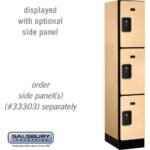 12" Wide Triple Tier Designer Wood Locker - 1 Wide - 5 Feet High - 18" Deep by Salsbury - Image 28