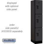 12" Wide Triple Tier Designer Wood Locker - 1 Wide - 5 Feet High - 18" Deep by Salsbury