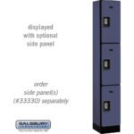 12" Wide Triple Tier Designer Wood Locker - 1 Wide - 6 Feet High - 15" Deep by Salsbury - Image 10
