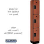 12" Wide Triple Tier Designer Wood Locker - 1 Wide - 6 Feet High - 15" Deep by Salsbury - Image 11