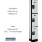 12" Wide Triple Tier Designer Wood Locker - 1 Wide - 6 Feet High - 15" Deep by Salsbury - Image 18