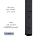 12" Wide Triple Tier Designer Wood Locker - 1 Wide - 6 Feet High - 15" Deep by Salsbury
