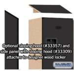 12" Wide Triple Tier Designer Wood Locker - 1 Wide - 6 Feet High - 15" Deep by Salsbury - Image 35