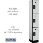 12" Wide Triple Tier Designer Wood Locker - 1 Wide - 6 Feet High - 18" Deep by Salsbury - Image 17