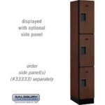 12" Wide Triple Tier Designer Wood Locker - 1 Wide - 6 Feet High - 18" Deep by Salsbury - Image 21