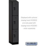 12" Wide Triple Tier Designer Wood Locker - 1 Wide - 6 Feet High - 18" Deep by Salsbury - Image 36