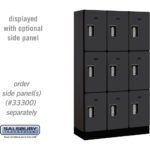 12" Wide Triple Tier Designer Wood Locker - 3 Wide - 5 Feet High - 15" Deep by Salsbury - Image 4