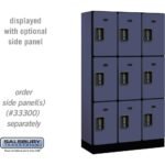12" Wide Triple Tier Designer Wood Locker - 3 Wide - 5 Feet High - 15" Deep by Salsbury - Image 7