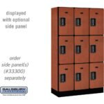 12" Wide Triple Tier Designer Wood Locker - 3 Wide - 5 Feet High - 15" Deep by Salsbury - Image 12