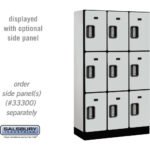 12" Wide Triple Tier Designer Wood Locker - 3 Wide - 5 Feet High - 15" Deep by Salsbury - Image 19