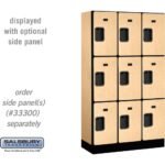 12" Wide Triple Tier Designer Wood Locker - 3 Wide - 5 Feet High - 15" Deep by Salsbury - Image 26