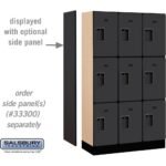 12" Wide Triple Tier Designer Wood Locker - 3 Wide - 5 Feet High - 15" Deep by Salsbury - Image 31