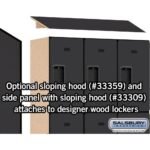 12" Wide Triple Tier Designer Wood Locker - 3 Wide - 5 Feet High - 15" Deep by Salsbury - Image 35