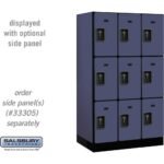 12" Wide Triple Tier Designer Wood Locker - 3 Wide - 5 Feet High - 21" Deep by Salsbury - Image 8