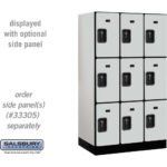 12" Wide Triple Tier Designer Wood Locker - 3 Wide - 5 Feet High - 21" Deep by Salsbury - Image 18