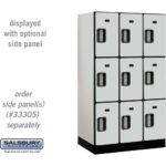 12" Wide Triple Tier Designer Wood Locker - 3 Wide - 5 Feet High - 21" Deep by Salsbury - Image 19