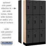 12" Wide Triple Tier Designer Wood Locker - 3 Wide - 6 Feet High - 15" Deep by Salsbury - Image 32