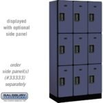 12" Wide Triple Tier Designer Wood Locker - 3 Wide - 6 Feet High - 18" Deep by Salsbury - Image 7