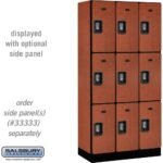 12" Wide Triple Tier Designer Wood Locker - 3 Wide - 6 Feet High - 18" Deep by Salsbury - Image 15