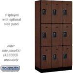 12" Wide Triple Tier Designer Wood Locker - 3 Wide - 6 Feet High - 18" Deep by Salsbury - Image 23
