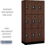 12" Wide Triple Tier Designer Wood Locker - 3 Wide - 6 Feet High - 18" Deep by Salsbury - Image 25