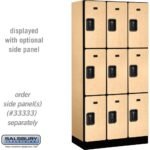 12" Wide Triple Tier Designer Wood Locker - 3 Wide - 6 Feet High - 18" Deep by Salsbury - Image 28