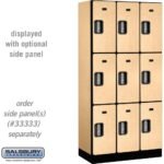 12" Wide Triple Tier Designer Wood Locker - 3 Wide - 6 Feet High - 18" Deep by Salsbury - Image 29