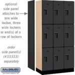 12" Wide Triple Tier Designer Wood Locker - 3 Wide - 6 Feet High - 18" Deep by Salsbury - Image 31