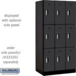 12" Wide Triple Tier Designer Wood Locker - 3 Wide - 6 Feet High - 21" Deep by Salsbury - Image 4