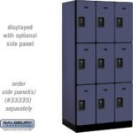12" Wide Triple Tier Designer Wood Locker - 3 Wide - 6 Feet High - 21" Deep by Salsbury - Image 8
