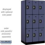 12" Wide Triple Tier Designer Wood Locker - 3 Wide - 6 Feet High - 21" Deep by Salsbury - Image 10