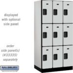 12" Wide Triple Tier Designer Wood Locker - 3 Wide - 6 Feet High - 21" Deep by Salsbury - Image 16