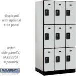 12" Wide Triple Tier Designer Wood Locker - 3 Wide - 6 Feet High - 21" Deep by Salsbury - Image 18