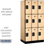 12" Wide Triple Tier Designer Wood Locker - 3 Wide - 6 Feet High - 21" Deep by Salsbury - Image 26