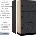 12" Wide Triple Tier Designer Wood Locker - 3 Wide - 6 Feet High - 21" Deep by Salsbury - Image 31
