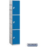 12" Wide Triple Tier Plastic Locker - 1 Wide - 6 Feet High - 18" Deep by Salsbury - Image 2