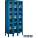 12" Wide Triple Tier See-Through Metal Locker - 3 Wide - 6 Feet High - 12" Deep by Salsbury