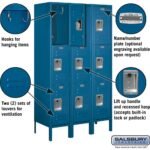12" Wide Triple Tier Standard Metal Locker - 3 Wide - 5 Feet High - 15" Deep by Salsbury - Image 7