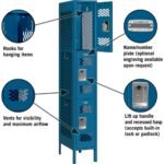 12" Wide Triple Tier Vented Metal Locker - 1 Wide - 6 Feet High - 18" Deep by Salsbury - Image 7