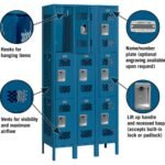 12" Wide Triple Tier Vented Metal Locker - 3 Wide - 6 Feet High - 12" Deep by Salsbury - Image 7