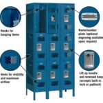 12" Wide Triple Tier Vented Metal Locker - 3 Wide - 6 Feet High - 15" Deep by Salsbury - Image 7