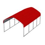 12x20 ft Heavy Duty Metal Garage Carport - Image 4