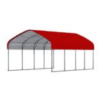 12x20 ft Heavy Duty Metal Garage Carport - Image 3