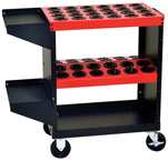 Tool Storage Cart - Holds 36 Pcs. 50 Taper - Black/Red