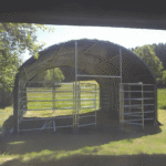 13' x 13' Livestock Corral Shelter with front door - Image 8