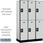 15" Wide Double Tier Designer Wood Locker - 3 Wide - 6 Feet High - 18" Deep by Salsbury - Image 20
