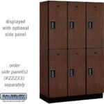 15" Wide Double Tier Designer Wood Locker - 3 Wide - 6 Feet High - 18" Deep by Salsbury - Image 22