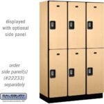 15" Wide Double Tier Designer Wood Locker - 3 Wide - 6 Feet High - 18" Deep by Salsbury - Image 30